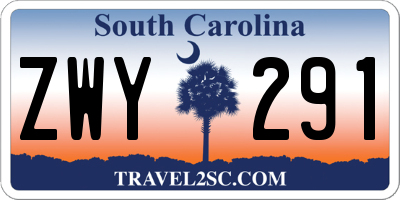 SC license plate ZWY291