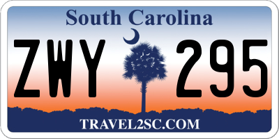 SC license plate ZWY295