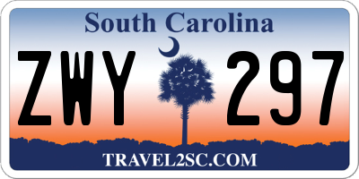SC license plate ZWY297