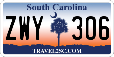 SC license plate ZWY306