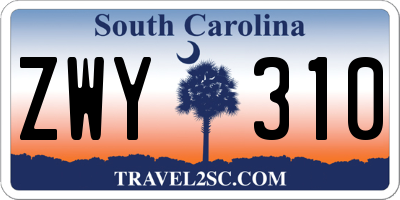 SC license plate ZWY310