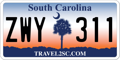 SC license plate ZWY311
