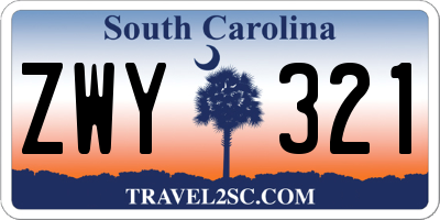 SC license plate ZWY321