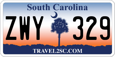 SC license plate ZWY329