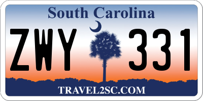 SC license plate ZWY331