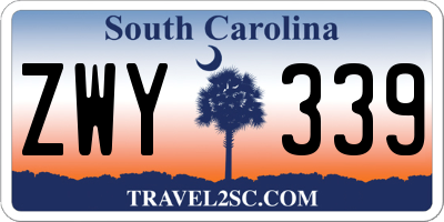 SC license plate ZWY339
