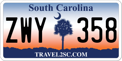 SC license plate ZWY358