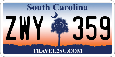 SC license plate ZWY359