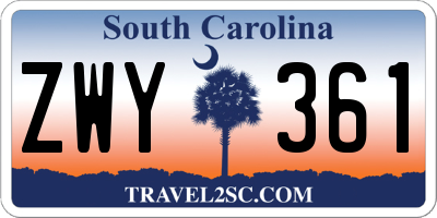 SC license plate ZWY361