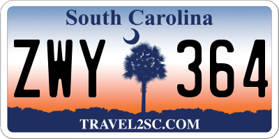 SC license plate ZWY364