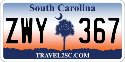 SC license plate ZWY367