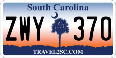 SC license plate ZWY370