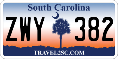 SC license plate ZWY382