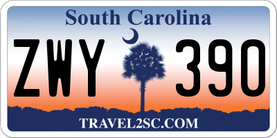 SC license plate ZWY390