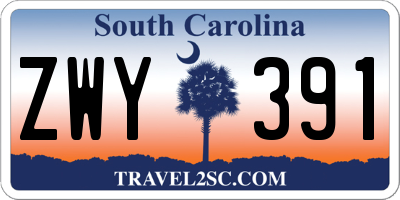 SC license plate ZWY391