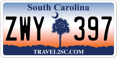 SC license plate ZWY397