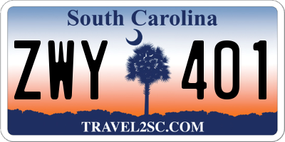 SC license plate ZWY401
