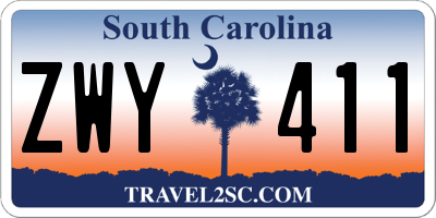 SC license plate ZWY411