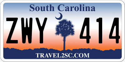 SC license plate ZWY414