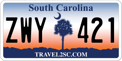SC license plate ZWY421