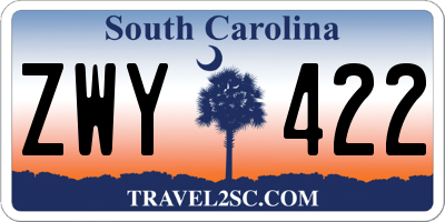 SC license plate ZWY422