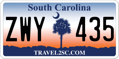 SC license plate ZWY435