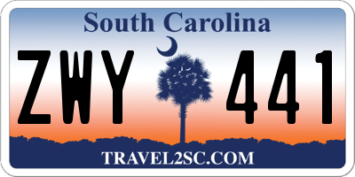 SC license plate ZWY441