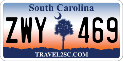 SC license plate ZWY469