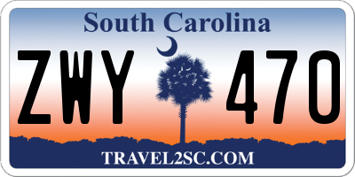 SC license plate ZWY470