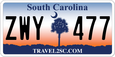 SC license plate ZWY477