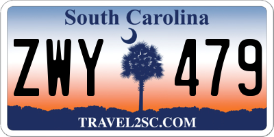 SC license plate ZWY479