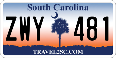SC license plate ZWY481