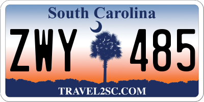 SC license plate ZWY485