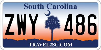 SC license plate ZWY486