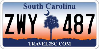 SC license plate ZWY487