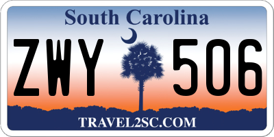 SC license plate ZWY506