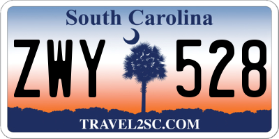 SC license plate ZWY528