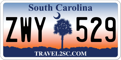 SC license plate ZWY529