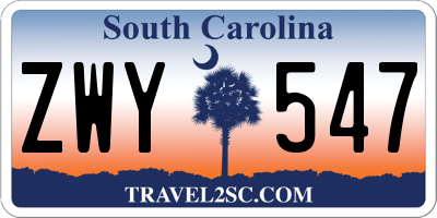 SC license plate ZWY547
