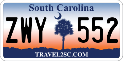 SC license plate ZWY552