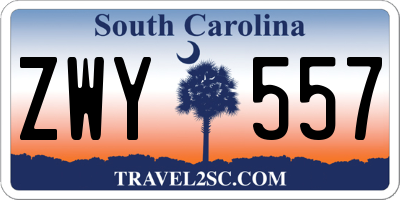 SC license plate ZWY557