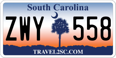 SC license plate ZWY558