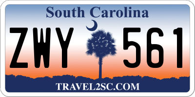 SC license plate ZWY561