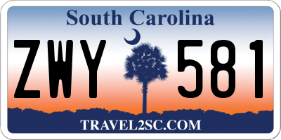 SC license plate ZWY581
