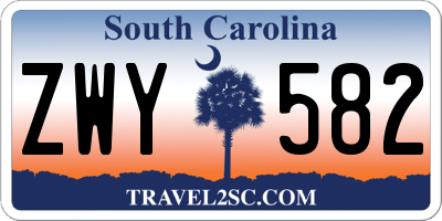 SC license plate ZWY582