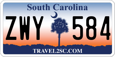 SC license plate ZWY584