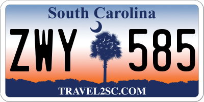SC license plate ZWY585