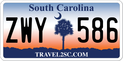 SC license plate ZWY586