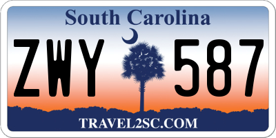 SC license plate ZWY587