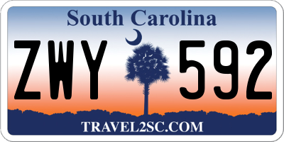 SC license plate ZWY592